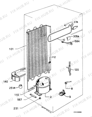 Взрыв-схема холодильника Electrolux ER2337I - Схема узла Functional parts